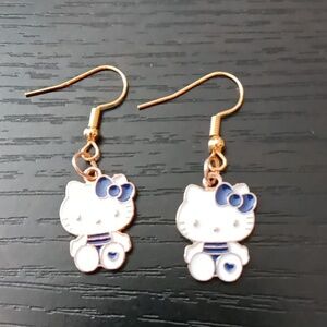 NEW Hello Kitty Enamel Drop Earrings